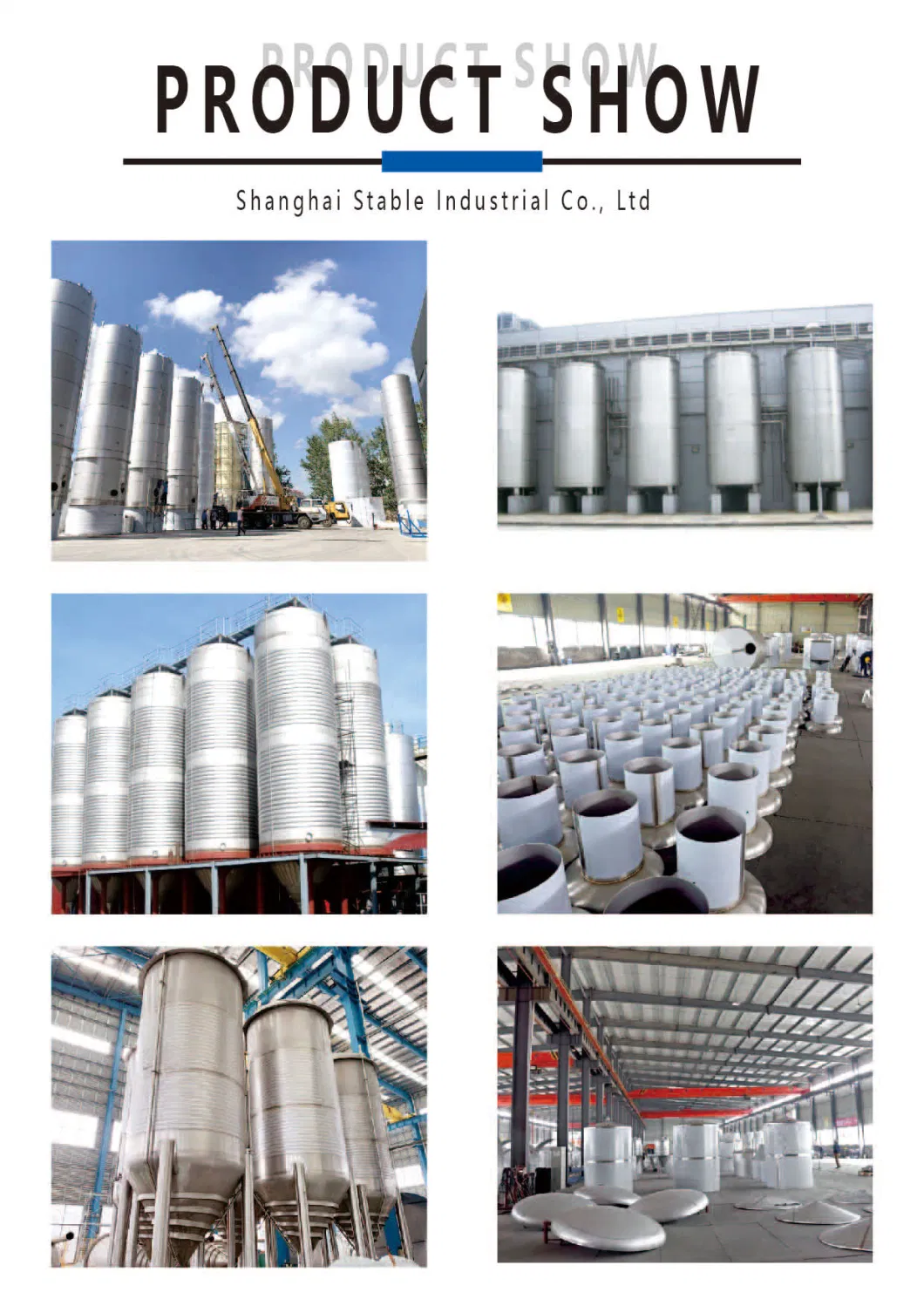 Stainless Steel Storage Vessels for Dairy/Beverage/Sauce Process